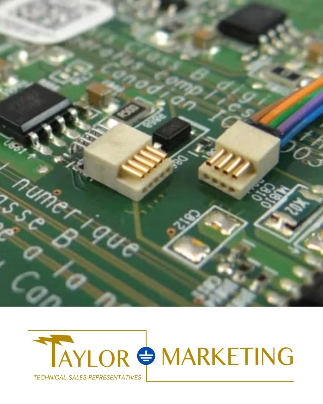 Electrical connectors on a printed circuit board
